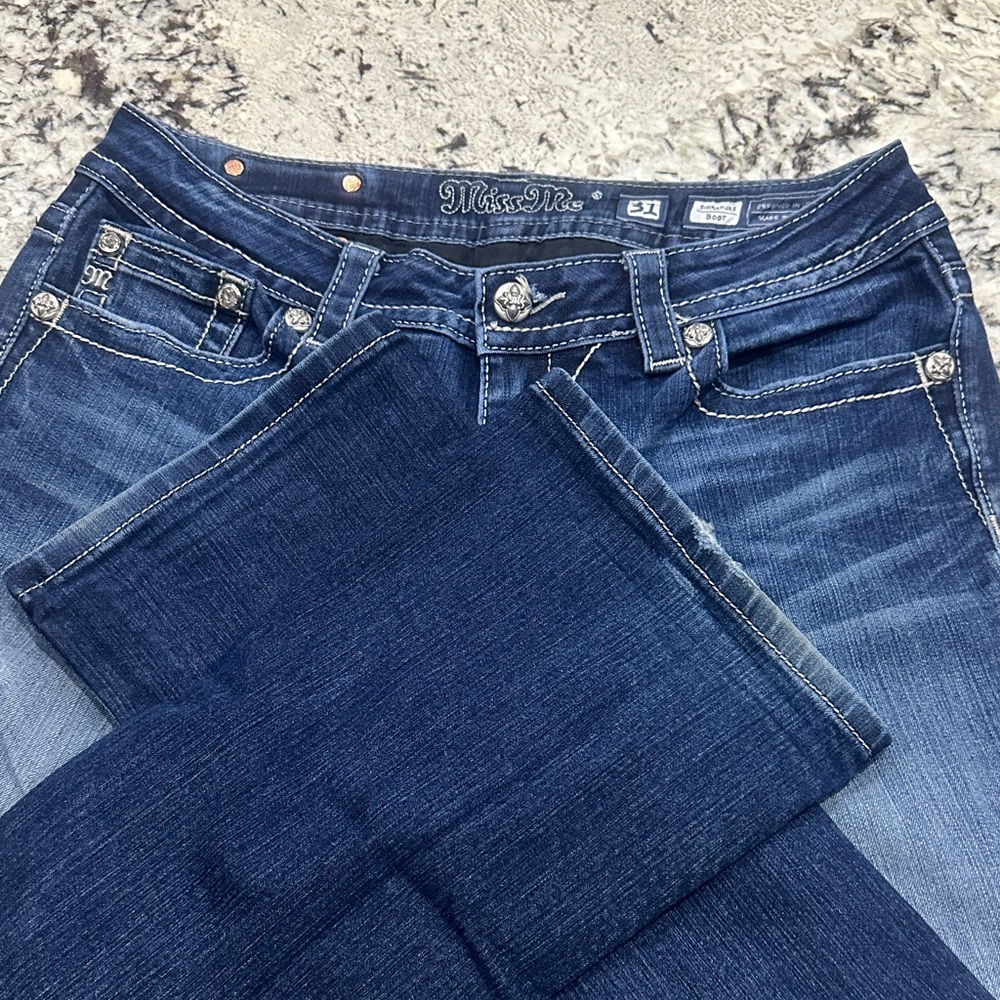 Miss Me Dark Blue Boot Cut Jeans